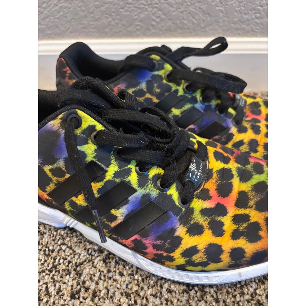 Adidas Originals ZX Flux Torison W Rainbow Cheetah Women's Shoes - Picture 2 of 6